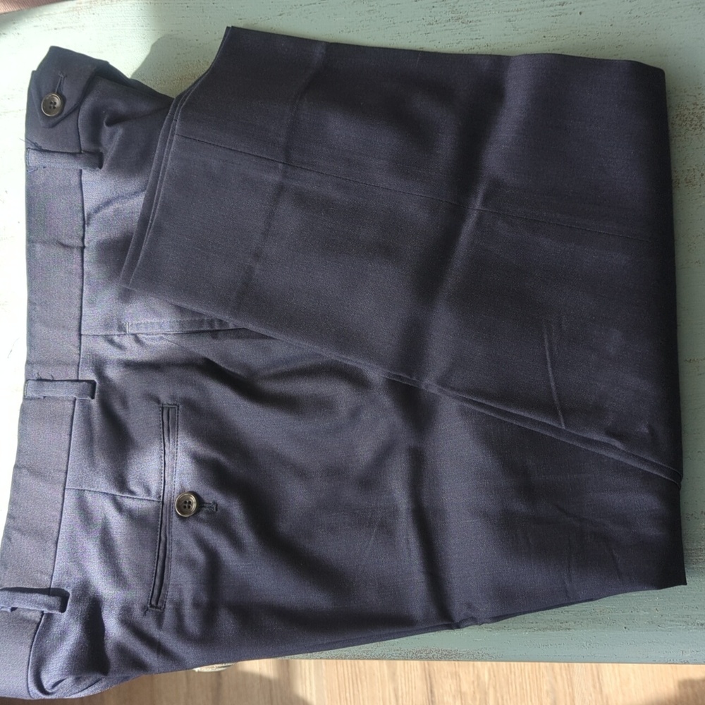 Brooks Brothers Blue Dress Pants Full-Length Straight Leg